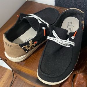 COPY - Black and cheetah hey dudes size 8